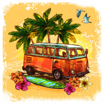 Surf bus sketch concept Surf bus sketch concept