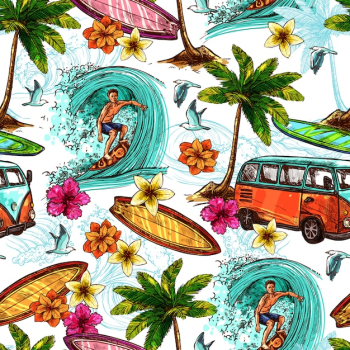 Surf Seamless Pattern Surf Seamless Pattern