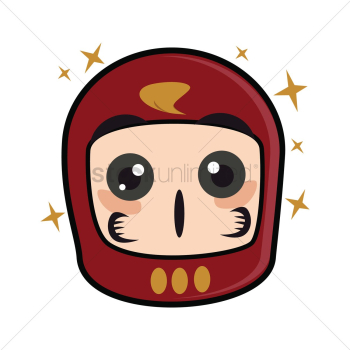 Surprised daruma doll