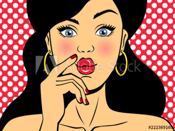 Surprised sexy woman in pop art style Surprised sexy woman in pop art style