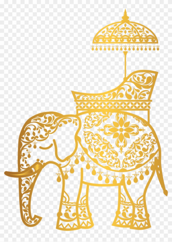 Surprising Indian Elephant Clipart Gold Png Clip Art - Indian Elephant Transparent Background