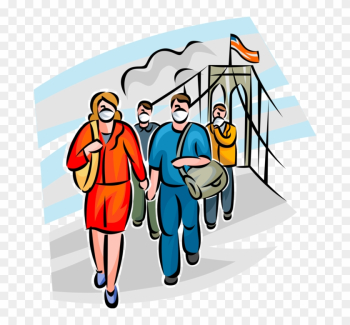 Survivors Of The Wtc Attacks Royalty Free Vector Clip - Evacuating People Clip Art