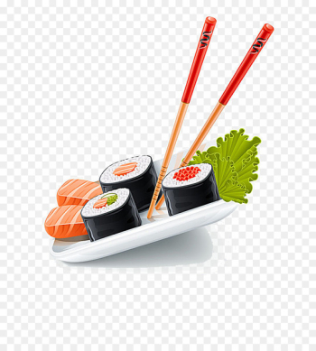 Sushi Japanese Cuisine Sashimi Asian cuisine - Japanese sushi decoration 