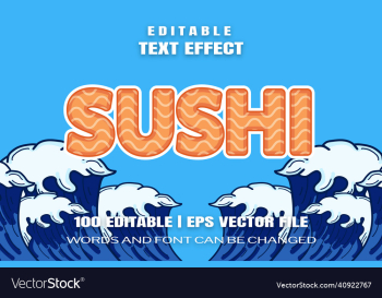 sushi text effect sushi text effect