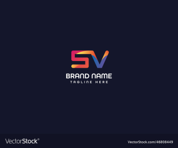 sv modern letter logo sv modern letter logo