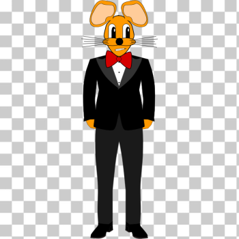 SVG 2D humanoid mouse in a tuxedo vector drawing SVG 2D humanoid mouse in a tuxedo vector drawing