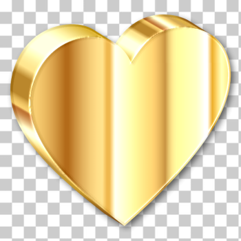 SVG 3D Heart Of Gold With Shadow SVG 3D Heart Of Gold With Shadow