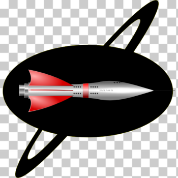 SVG 50s style color rocket ship vector image SVG 50s style color rocket ship vector image