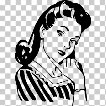 SVG 70039s style woman vector drawing SVG 70039s style woman vector drawing