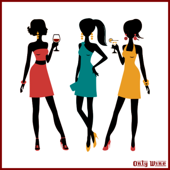 SVG A group of women with wine SVG A group of women with wine