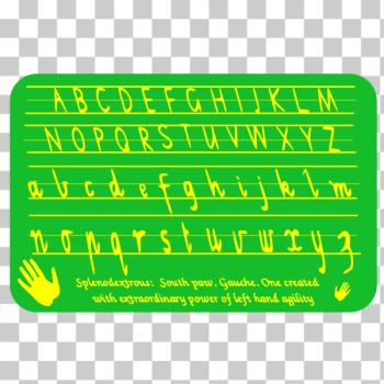 SVG A place mat for left handed children learning to write SVG A place mat for left handed children learning to write
