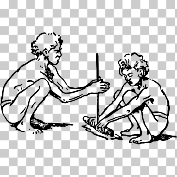 SVG Aborigine fire starting SVG Aborigine fire starting