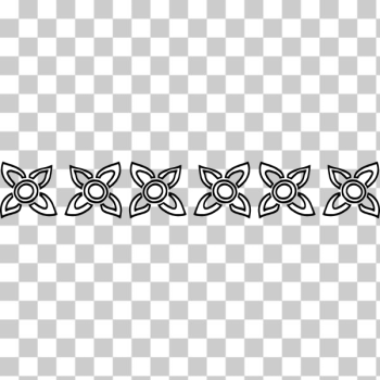SVG Abstract flower row