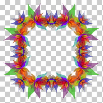 SVG Abstract Flowers Frame 2