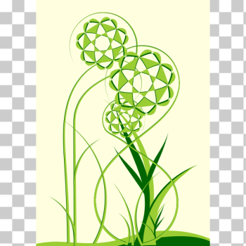 SVG Abstract green flowers vector clip art SVG Abstract green flowers vector clip art