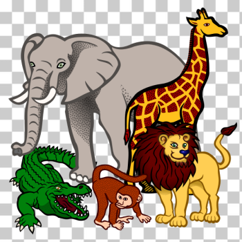 SVG African animals vector illustration SVG African animals vector illustration