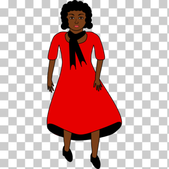 SVG Afro-american lady in red dress SVG Afro-american lady in red dress