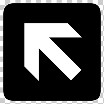 SVG AIGA forward left arrow sign inverted vector image