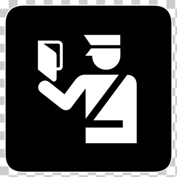 SVG AIGA immigration sign inverted vector graphics SVG AIGA immigration sign inverted vector graphics