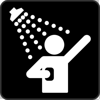 SVG AIGA shower cabin sign inverted vector graphics SVG AIGA shower cabin sign inverted vector graphics