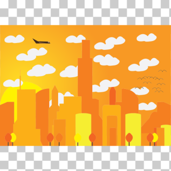 SVG Aircraft Flying Over City Landscape SVG Aircraft Flying Over City Landscape