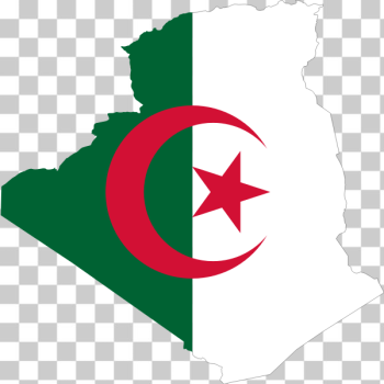 SVG Algeria flag map SVG Algeria flag map