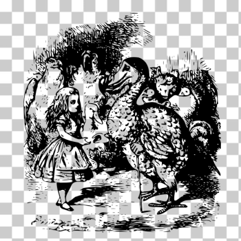 SVG Alice In Wonderland - 9 - Alice meets Dodo SVG Alice In Wonderland - 9 - Alice meets Dodo