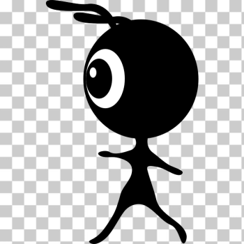 SVG Alien silhouette vector image SVG Alien silhouette vector image
