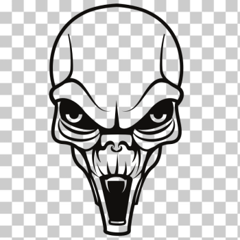 SVG Alien skull silhouette SVG Alien skull silhouette