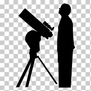 SVG Amateur astronomer silhouette vector image SVG Amateur astronomer silhouette vector image