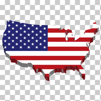 SVG america flag map 3d SVG america flag map 3d