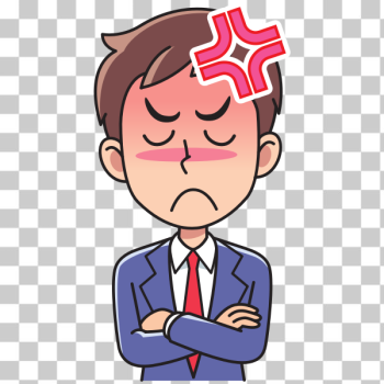 SVG Angry business man
