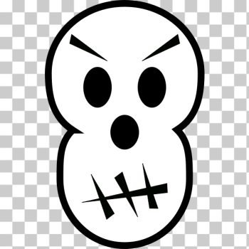 SVG Angry Halloween skull vector clip art SVG Angry Halloween skull vector clip art
