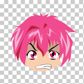 SVG Angry manga face SVG Angry manga face