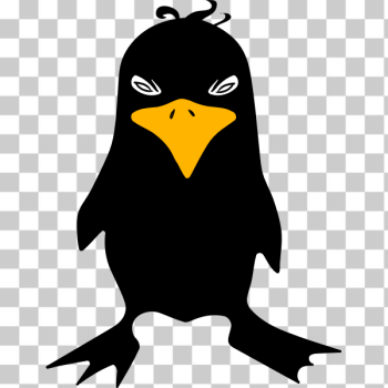 SVG Angry tux color clip art SVG Angry tux color clip art