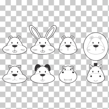 SVG Animal Heads Vector Pack SVG Animal Heads Vector Pack