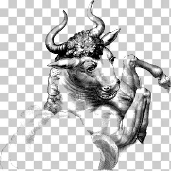 SVG Animal with horns vector drawing SVG Animal with horns vector drawing