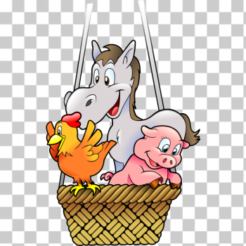 SVG Animals in a balloon SVG Animals in a balloon