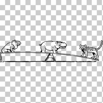 SVG animals on see saw SVG animals on see saw