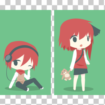 SVG Animated red-haired children SVG Animated red-haired children