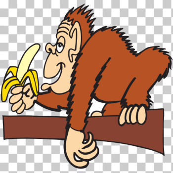 SVG Ape eating banana SVG Ape eating banana
