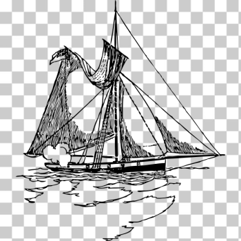 SVG Armed cutter boat vector image SVG Armed cutter boat vector image