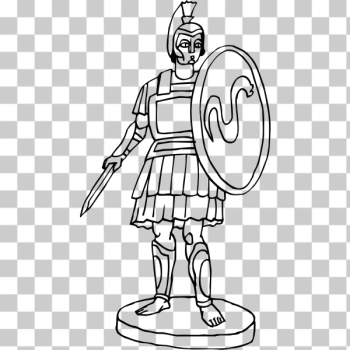 SVG Armored soldier statue SVG Armored soldier statue