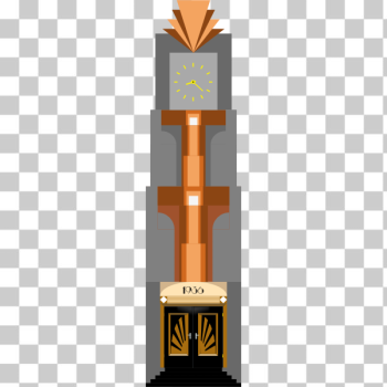 SVG Art Deco Clock Tower SVG Art Deco Clock Tower