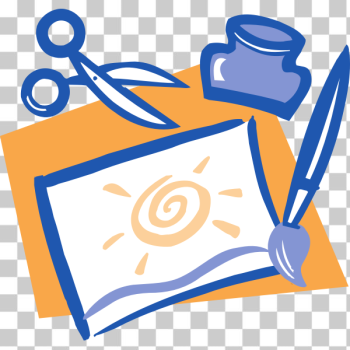 SVG Artwork - paintbrush scissors and glue SVG Artwork - paintbrush scissors and glue