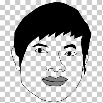SVG Asian man portrait vector image SVG Asian man portrait vector image