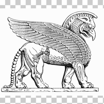 SVG Assyrian winged lion SVG Assyrian winged lion