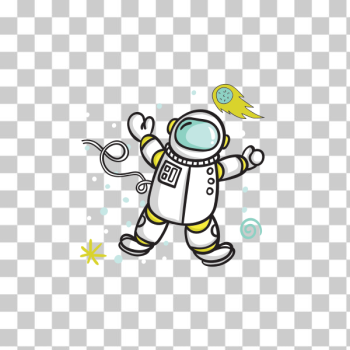 SVG Astronaut in space
