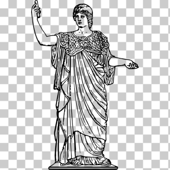 SVG Athena in black and white SVG Athena in black and white