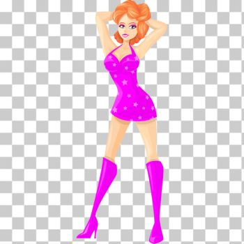 SVG Attractive lady in pink clothes SVG Attractive lady in pink clothes